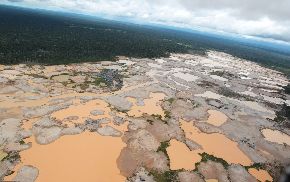 Área de la selva peruana afectada por la minería ilegal. ANDINA/archivo