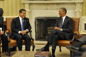 Presidente peruano Ollanta Humala Tasso sostuvo reunión con su homólogo de Estados Unidos, Barack Obama, en el Salón Oval de la Casa Blanca. ANDINA/Prensa Presidencia