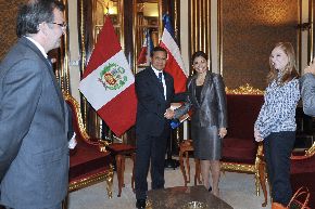 Presidente Ollanta Humala recibió la visita de la mandataria de Costa Rica, Laura Chinchilla, en Palacio de Gobierno. Foto: ANDINA/Prensa Presidencia.