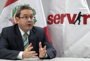 Entrevista al presidente ejecutivo de Servir, Juan Carlos Cortés. Foto: ANDINA/Héctor Vinces.