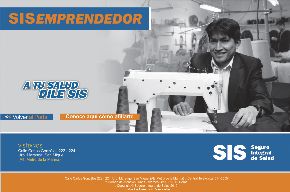 Publicidad sobre SIS Emprendedor.