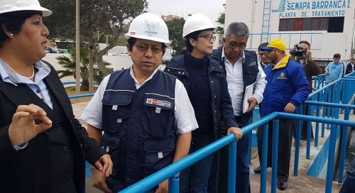 Ministro de Vivienda, Edmer Trujillo, visitó planta de tratamiento de agua potable de Barranca.