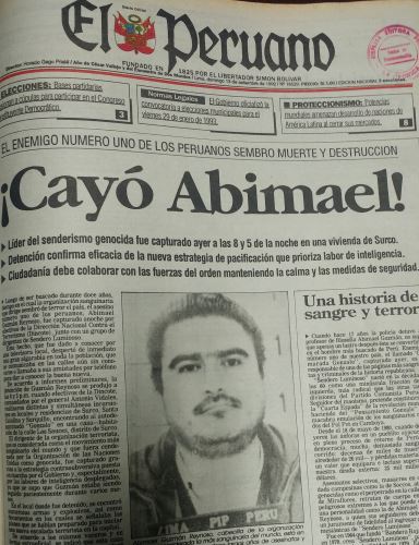 Así informó el diario El Peruano la caída de Abimael Guzmán