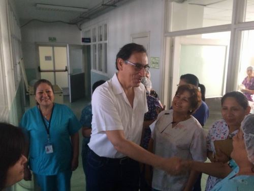 El presidente de la República, Martín Vizcarra, realizó esta mañana una visita inopinada al Hospital del Niño.Foto: ANDINA/Norman Córdova