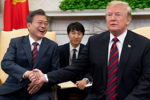 Trump se reúne con el presidente surcoreano
