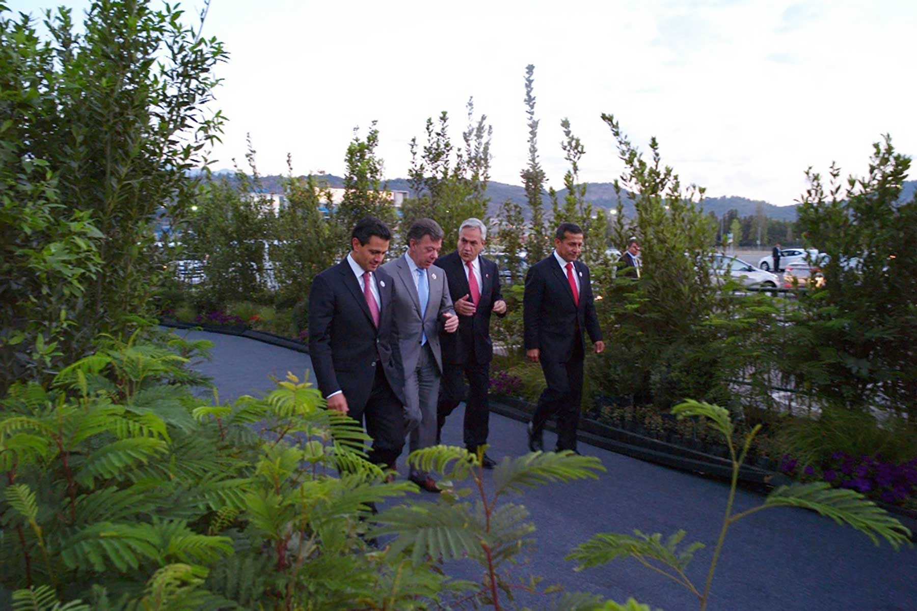 Presidentes Juan Manuel Santos, Enrique Peña Nieto, Sebastián Piñera y Ollanta Humala
