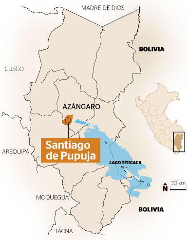 Mapa de Santiago de Pupuja